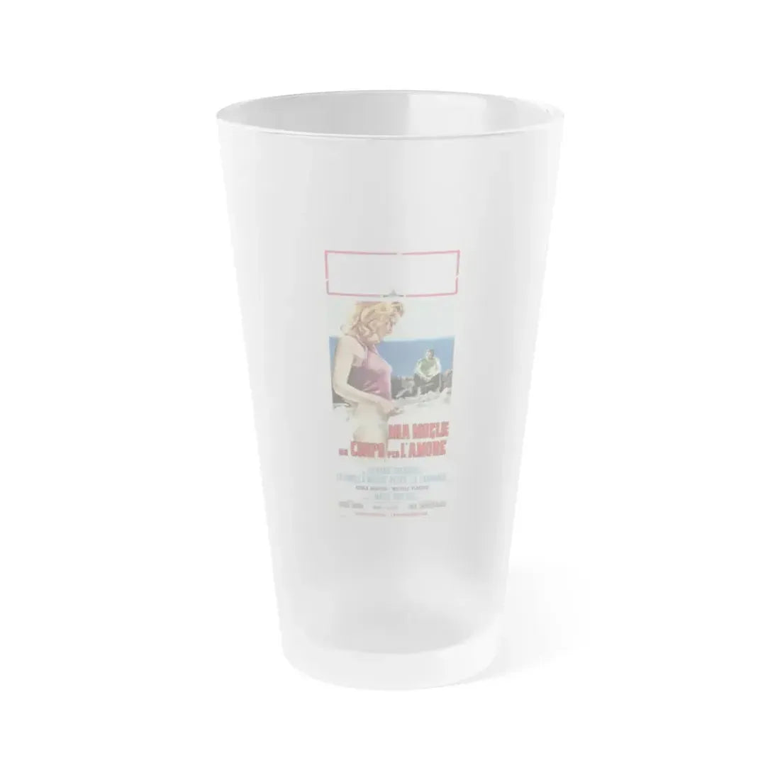 MY WIFE HAS A BODY TO DIE FOR 1973 Movie Poster - Frosted Pint Glass 16oz 16oz Frosted - Go Mug Yourself