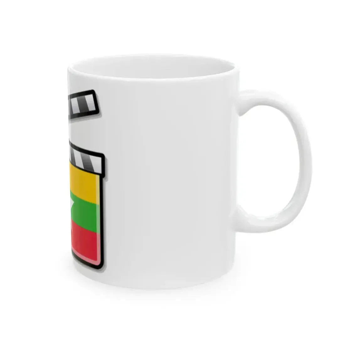 Myanmar film clapperboard (Myanmar) White Coffee Mug - Go Mug Yourself