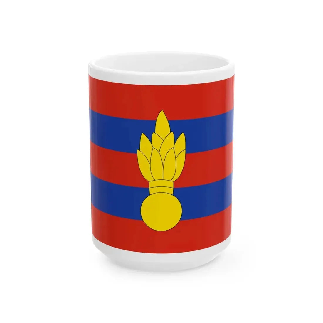 Myanmar Military Engineers Flag (Myanmar) White Coffee Mug 15oz - Go Mug Yourself