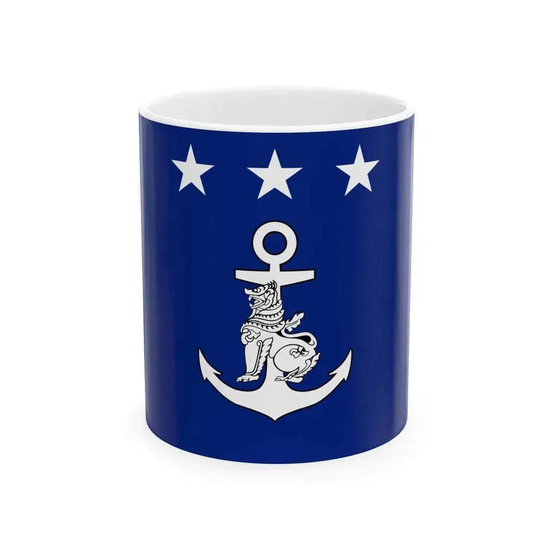 Myanmar Navy Vice-Admiral Flag (Myanmar) White Coffee Mug 11oz - Go Mug Yourself