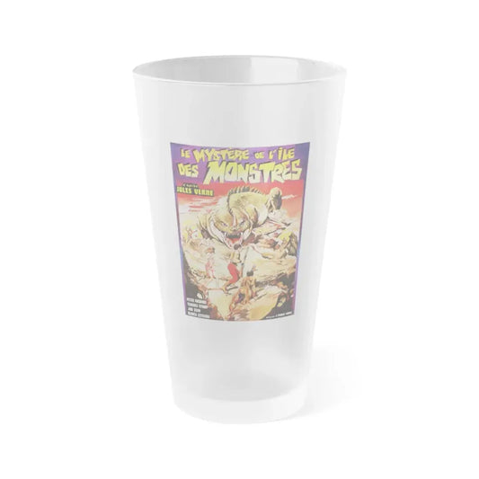 MYSTERY ON MONSTER ISLAND (FRENCH) 1981 Movie Poster - Frosted Pint Glass 16oz 16oz Frosted - Go Mug Yourself