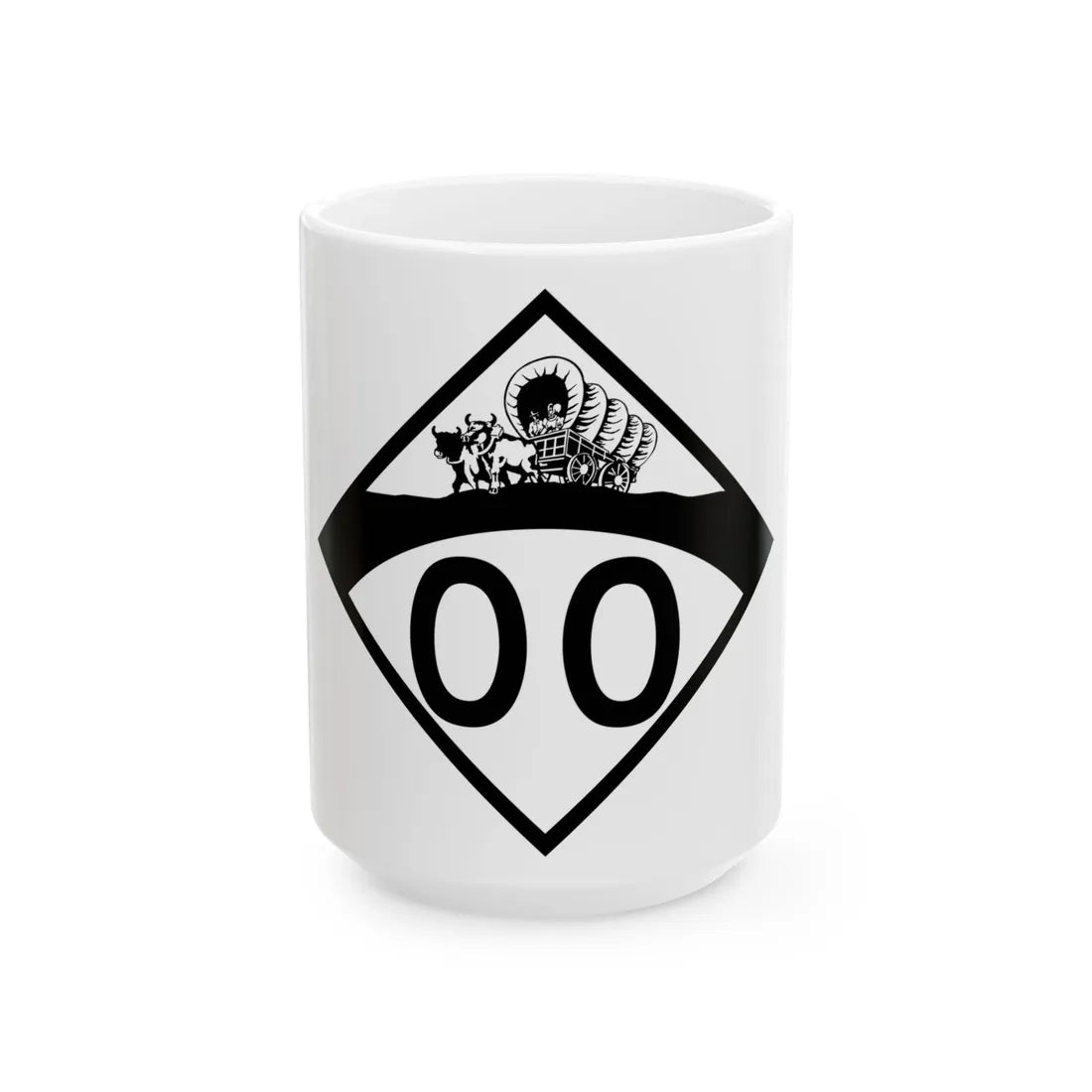 N-00 1950s template (Nebraska) (Road Sign) White Coffee Mug 15oz - Go Mug Yourself