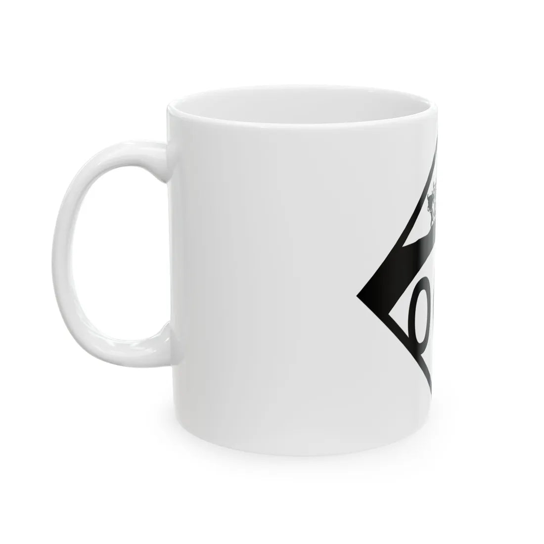 N-000 1950s template (Nebraska) (Road Sign) White Coffee Mug - Go Mug Yourself