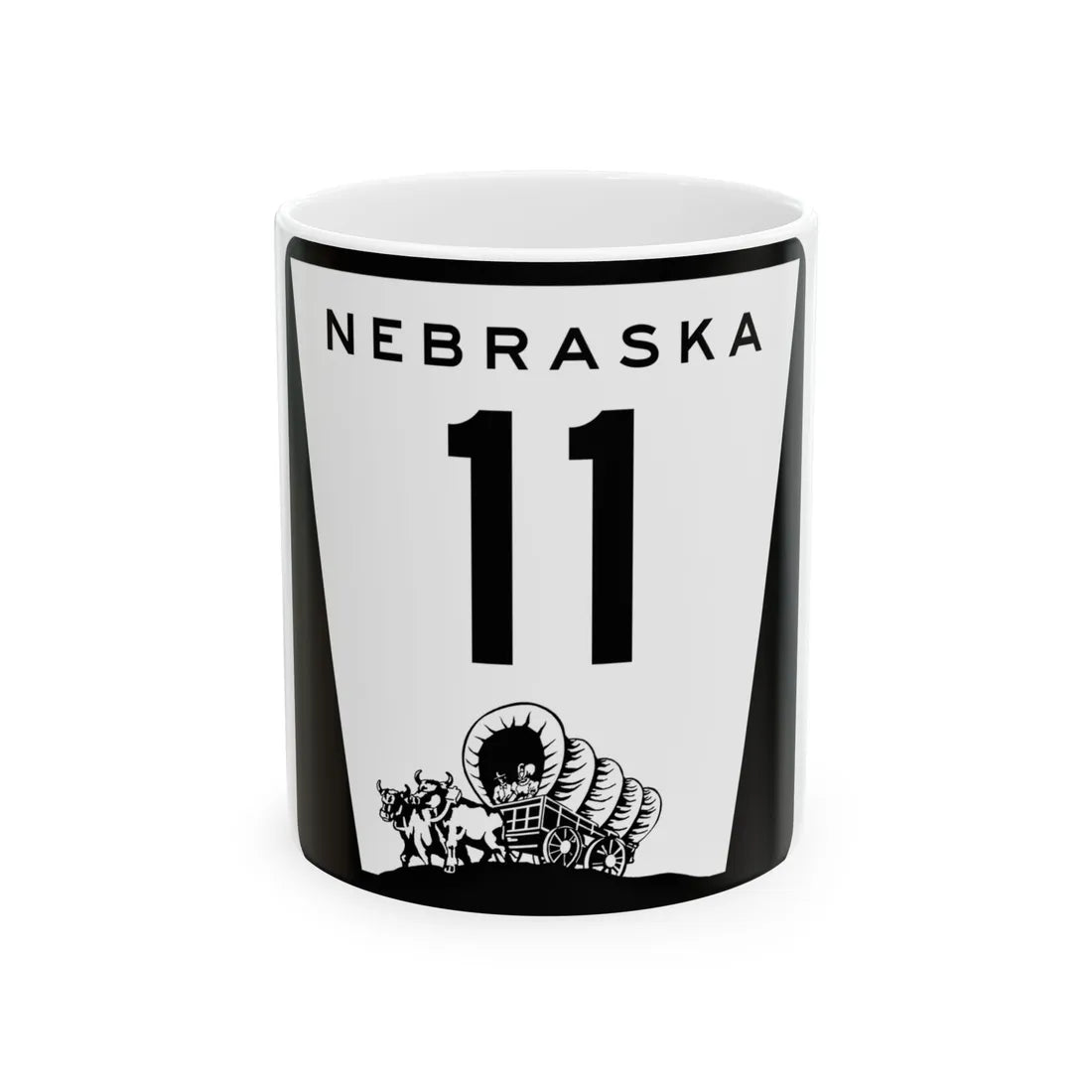 N-11 (Nebraska) (Road Sign) White Coffee Mug 11oz - Go Mug Yourself