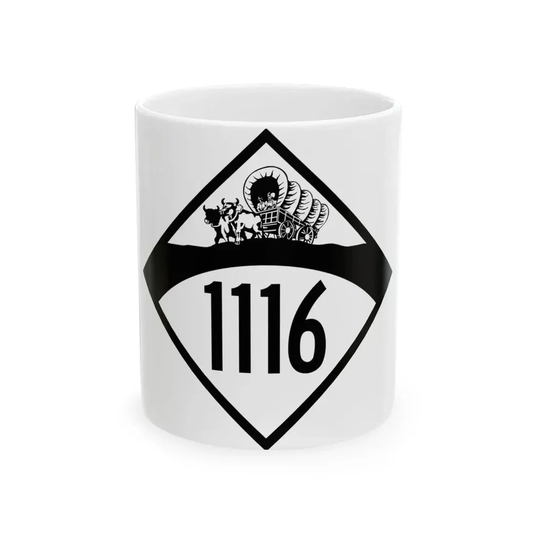 N-1116 1950 (Nebraska) (Road Sign) White Coffee Mug 11oz - Go Mug Yourself