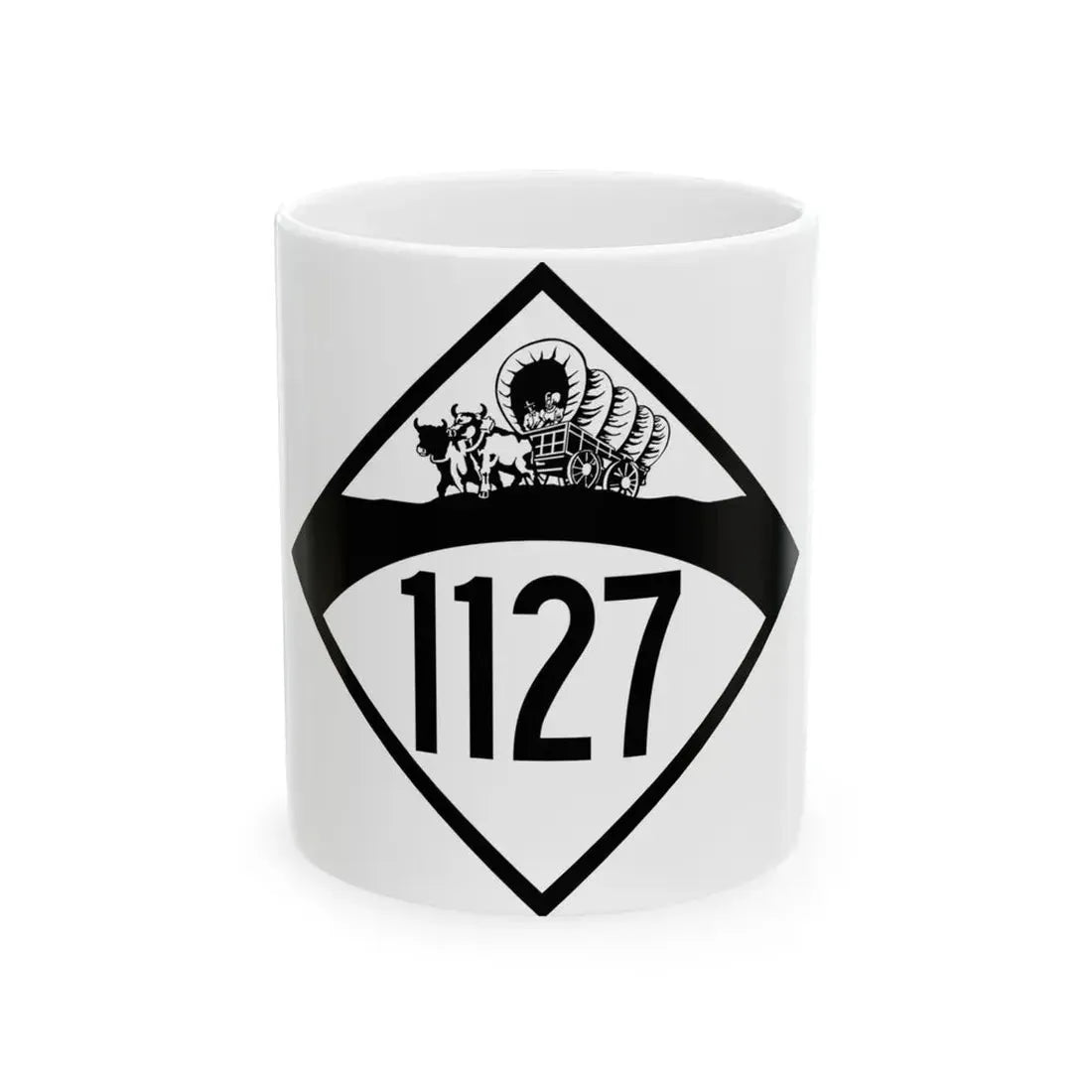 N-1127 1950 (Nebraska) (Road Sign) White Coffee Mug 11oz - Go Mug Yourself