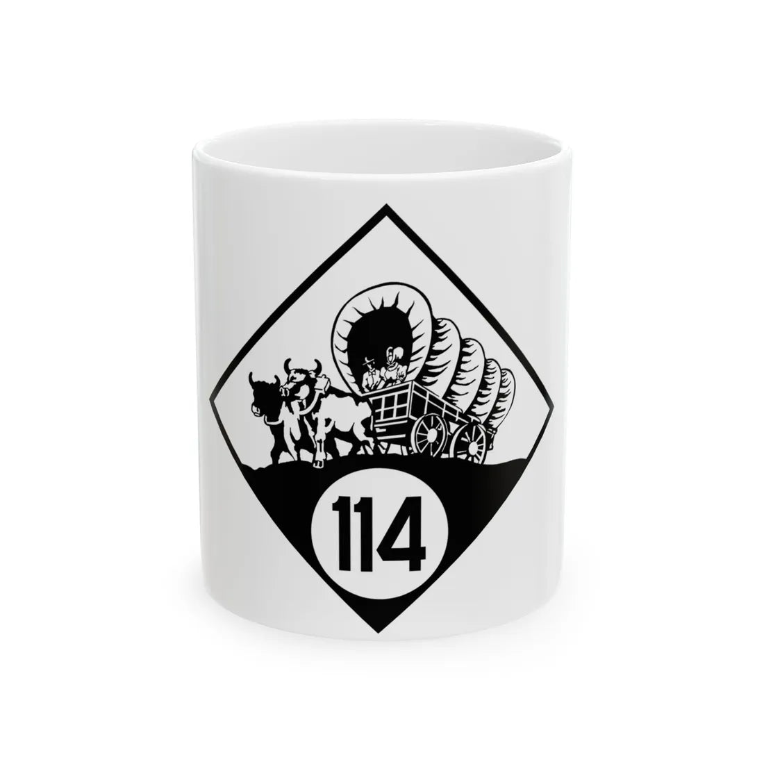 N-114 1926 (Nebraska) (Road Sign) White Coffee Mug 11oz - Go Mug Yourself