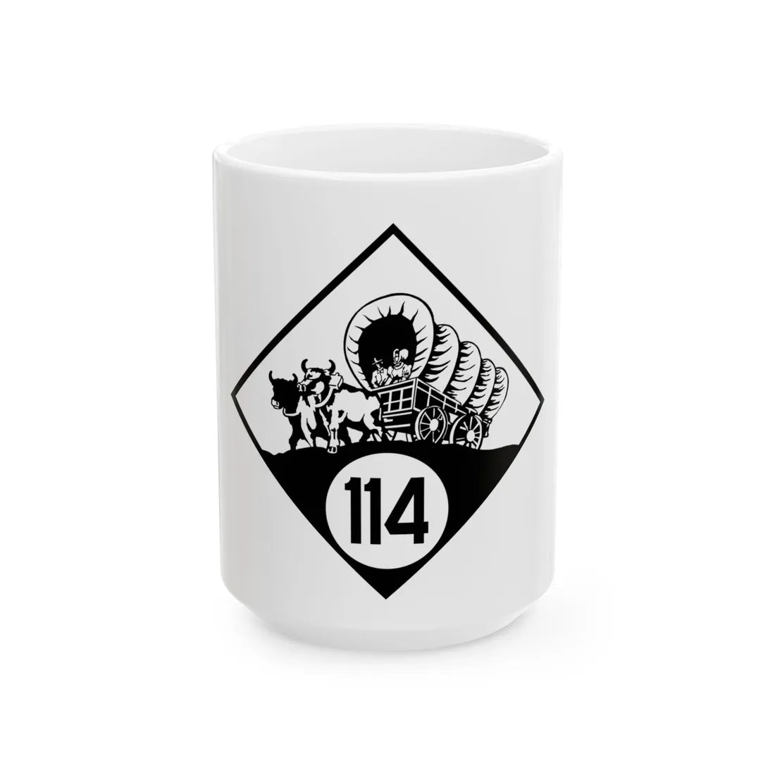 N-114 1926 (Nebraska) (Road Sign) White Coffee Mug 15oz - Go Mug Yourself