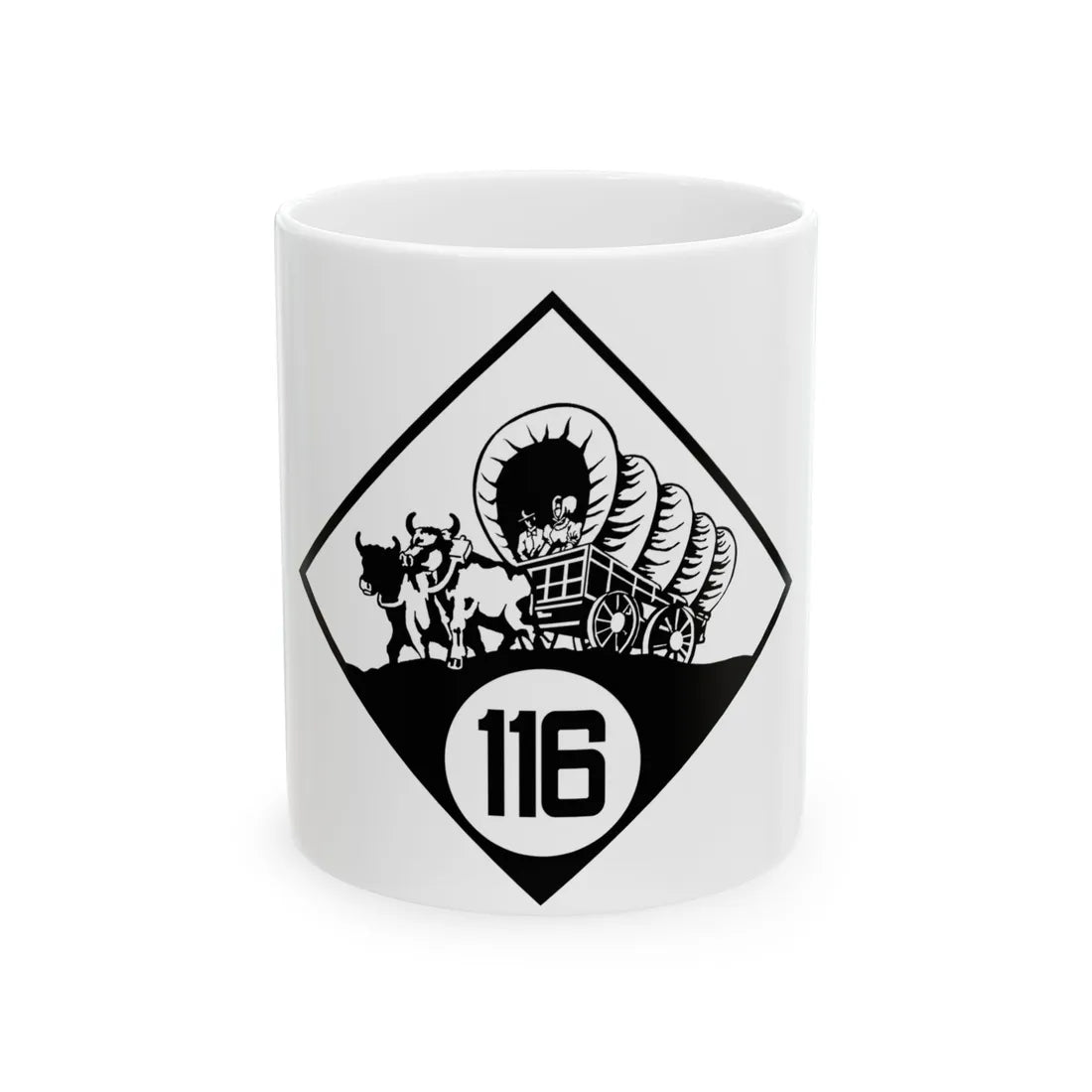 N-116 1926 (Nebraska) (Road Sign) White Coffee Mug 11oz - Go Mug Yourself