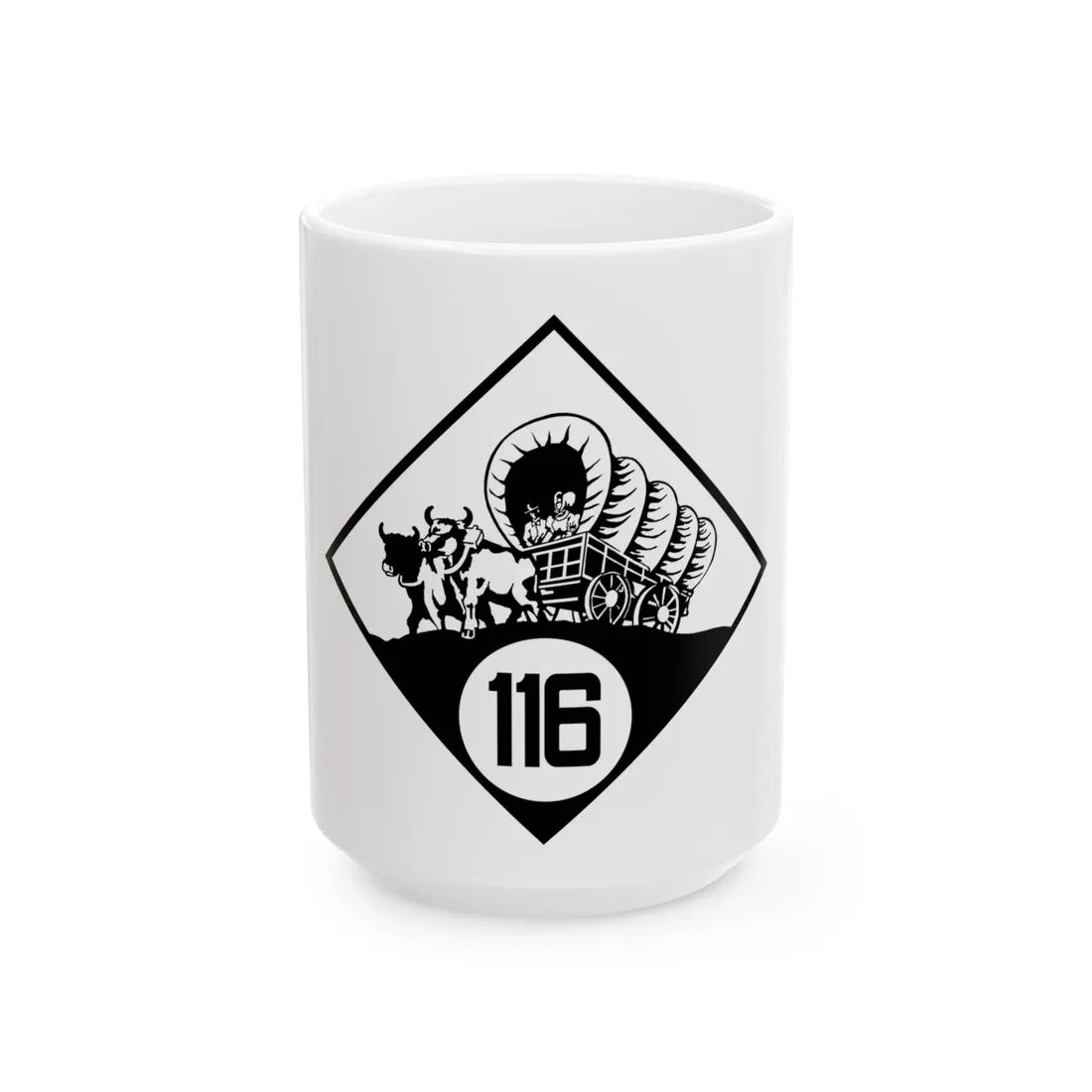 N-116 1926 (Nebraska) (Road Sign) White Coffee Mug 15oz - Go Mug Yourself