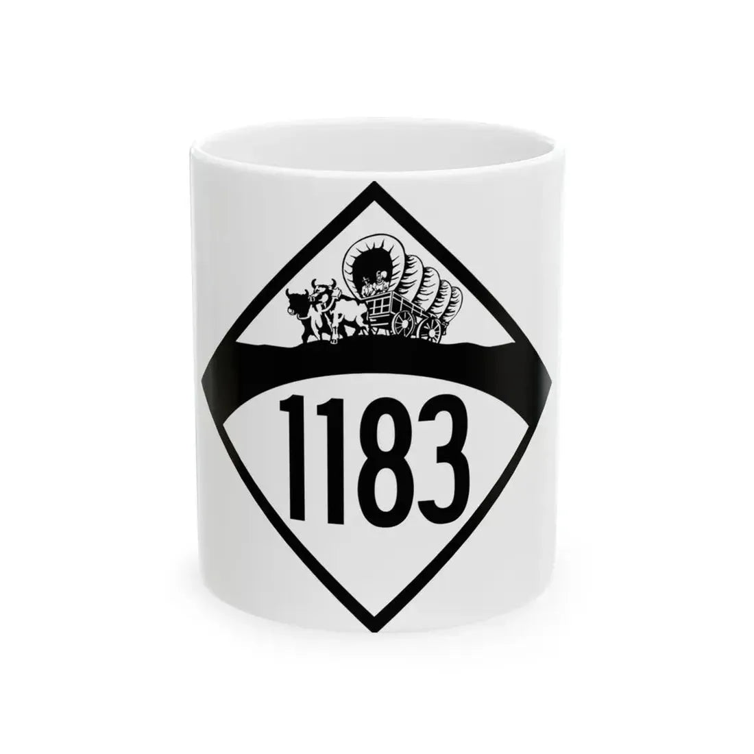 N-1183 1950 (Nebraska) (Road Sign) White Coffee Mug 11oz - Go Mug Yourself