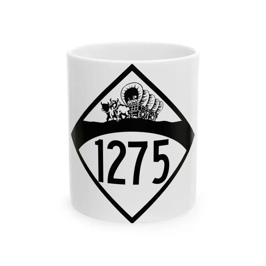 N-1275 1950 (Nebraska) (Road Sign) White Coffee Mug 11oz - Go Mug Yourself