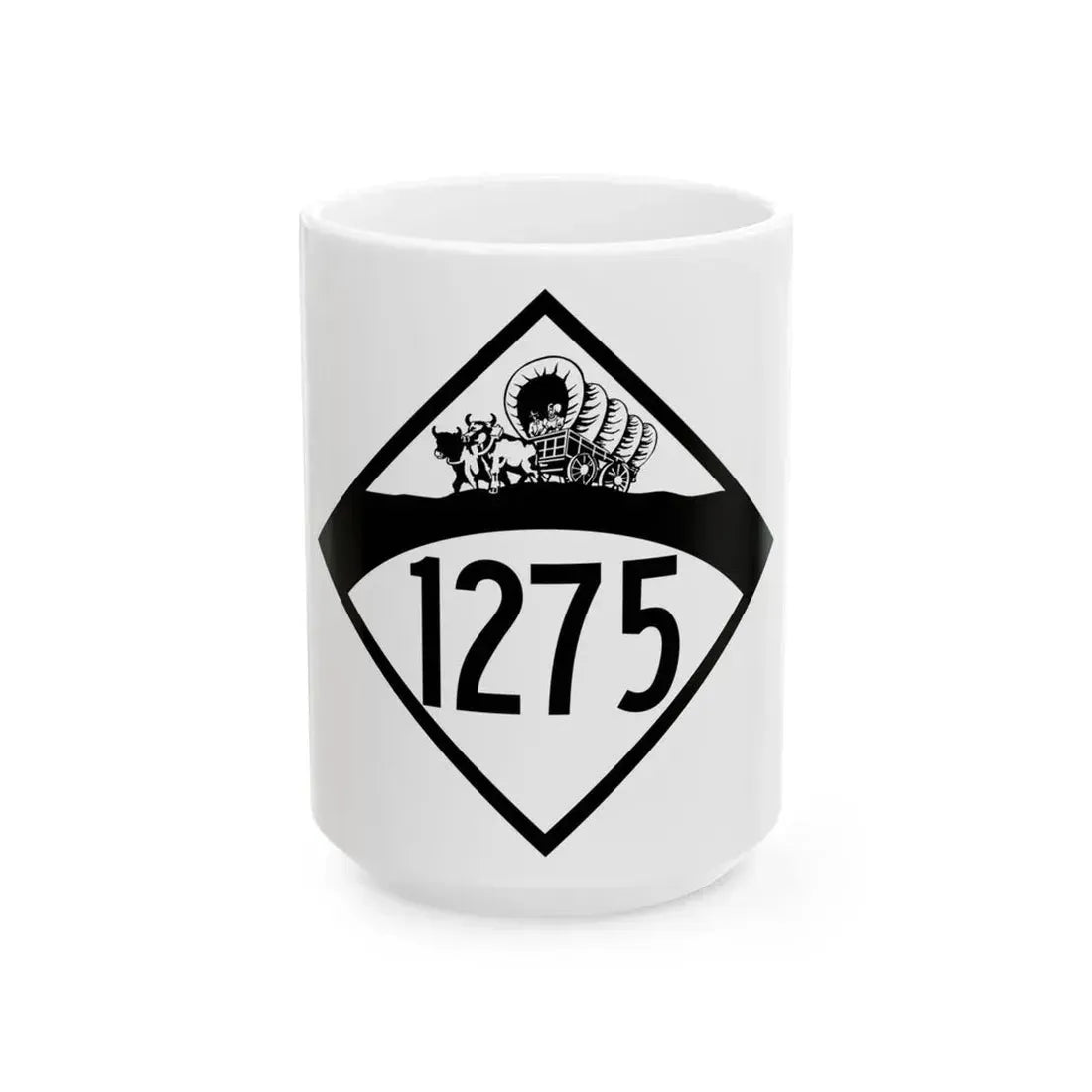 N-1275 1950 (Nebraska) (Road Sign) White Coffee Mug 15oz - Go Mug Yourself