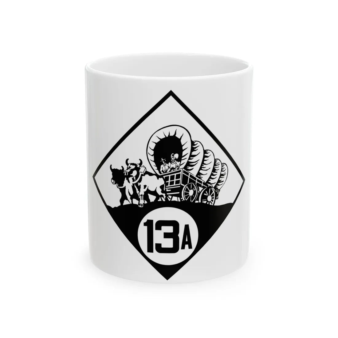 N-13A 1926 (Nebraska) (Road Sign) White Coffee Mug 11oz - Go Mug Yourself