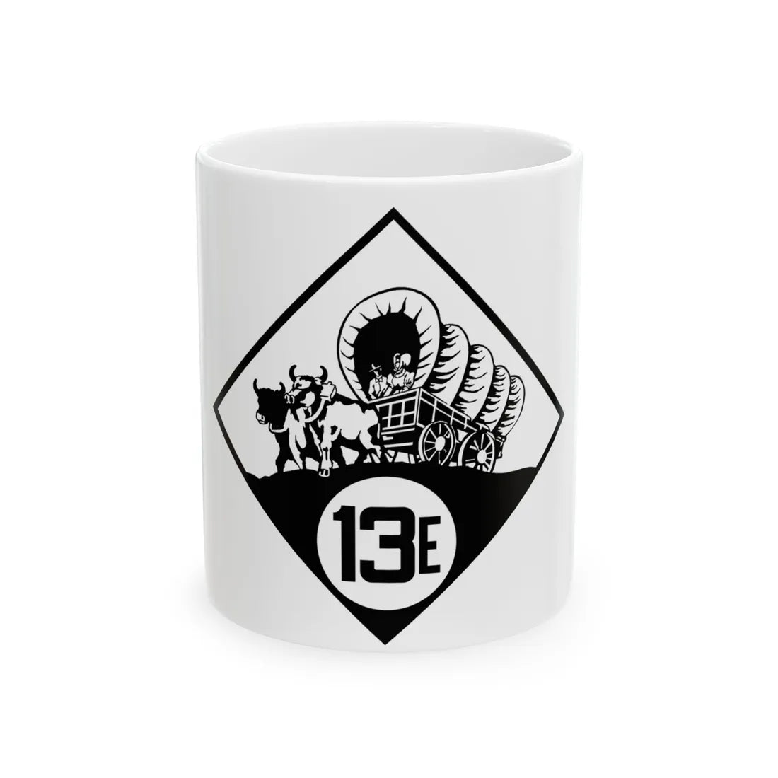 N-13E 1926 (Nebraska) (Road Sign) White Coffee Mug 11oz - Go Mug Yourself