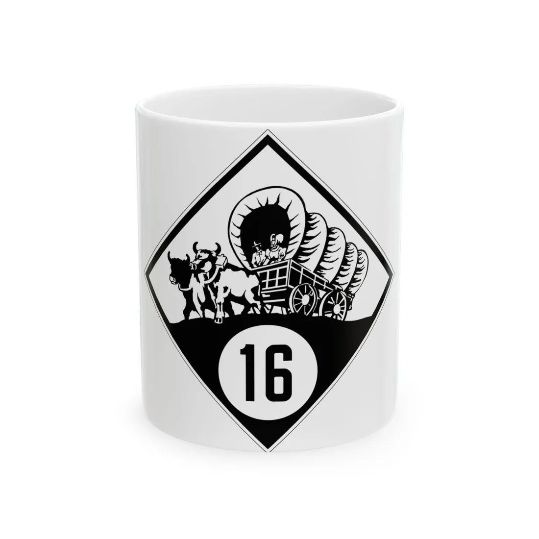 N-16 1926 (Nebraska) (Road Sign) White Coffee Mug 11oz - Go Mug Yourself