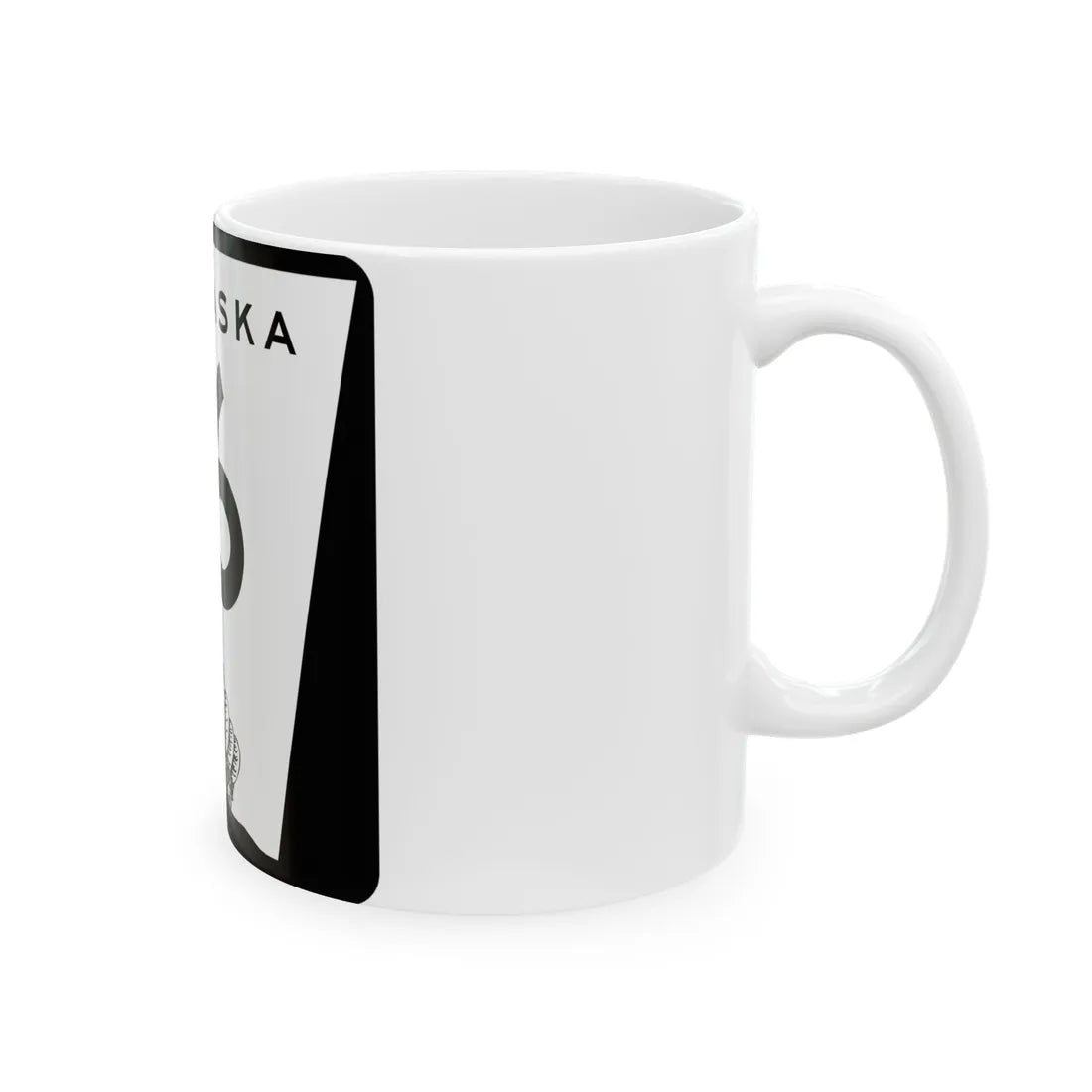 N-16 (Nebraska) (Road Sign) White Coffee Mug - Go Mug Yourself