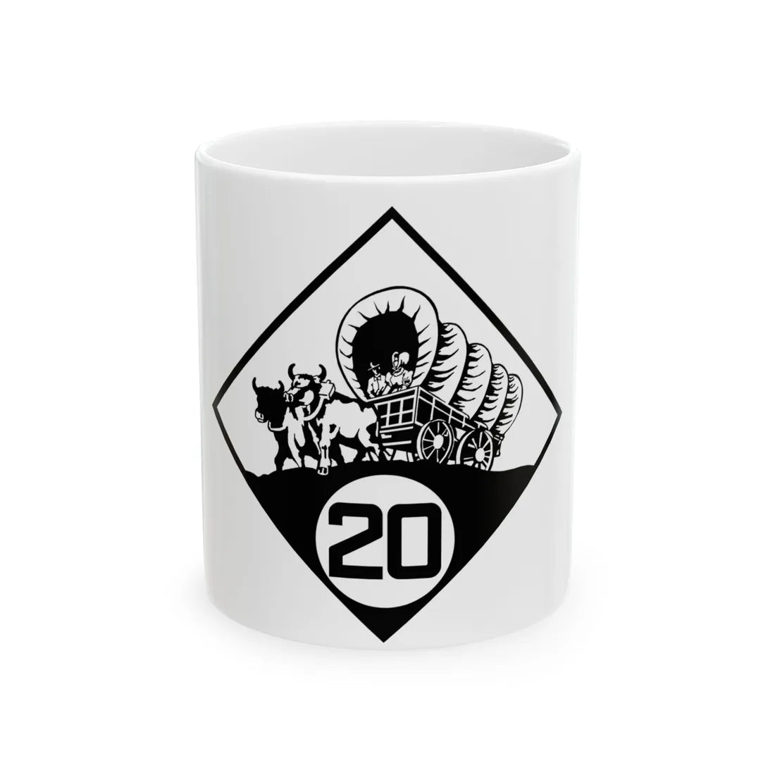 N-20 1926 (Nebraska) (Road Sign) White Coffee Mug 11oz - Go Mug Yourself