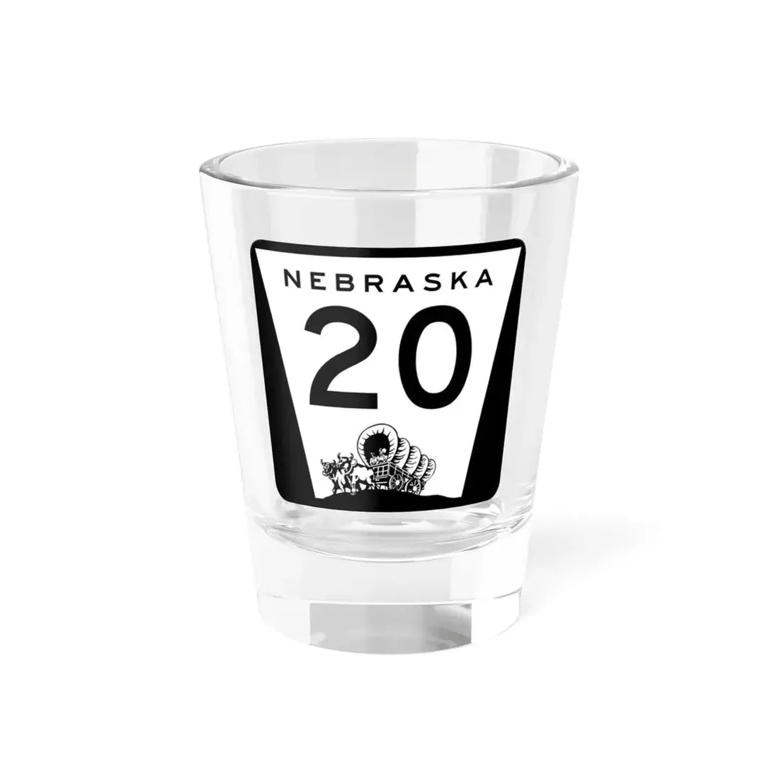 N-20 (Nebraska) (Road Sign) Shot Glass 1.5oz 1.5oz - Go Mug Yourself