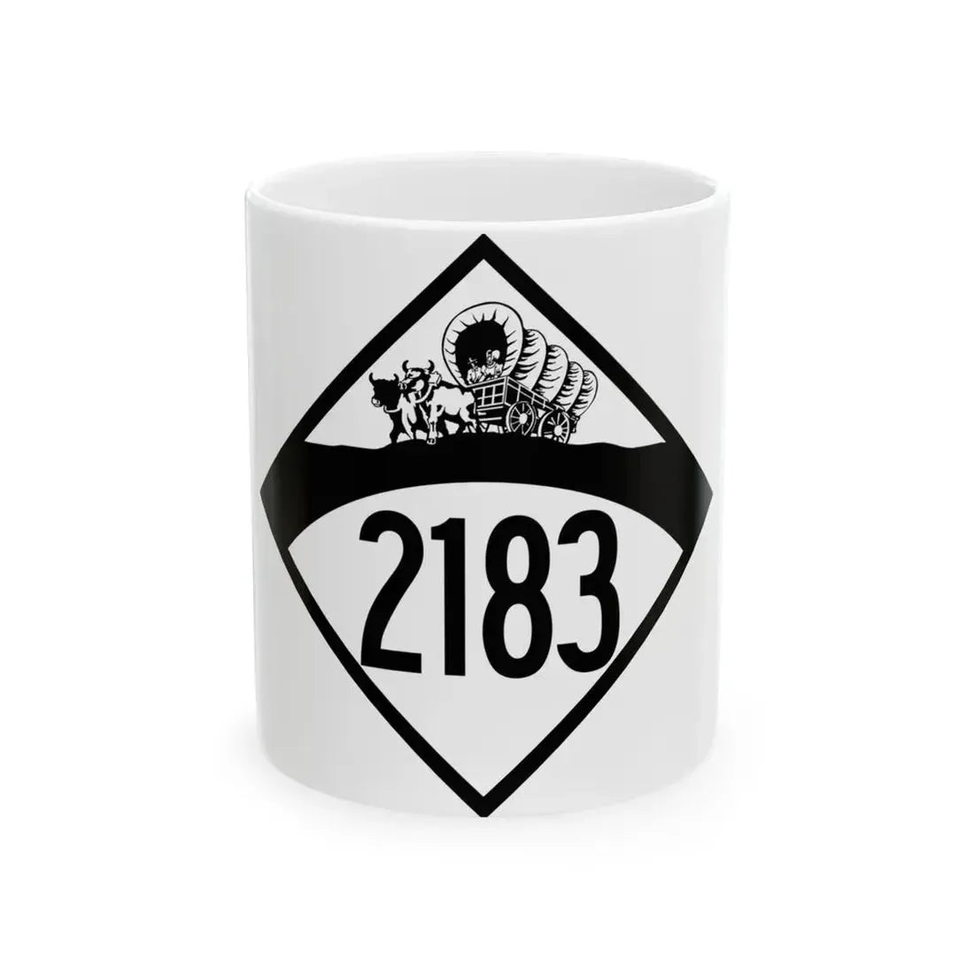 N-2183 1950 (Nebraska) (Road Sign) White Coffee Mug 11oz - Go Mug Yourself