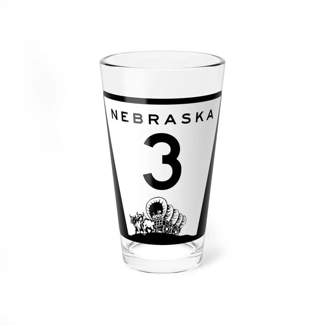N-3 (Nebraska) (Road Sign) Pint Glss 16oz 16oz - Go Mug Yourself