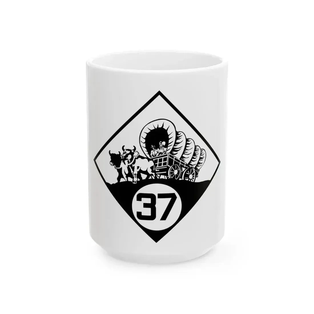 N-37 1926 (Nebraska) (Road Sign) White Coffee Mug 15oz - Go Mug Yourself