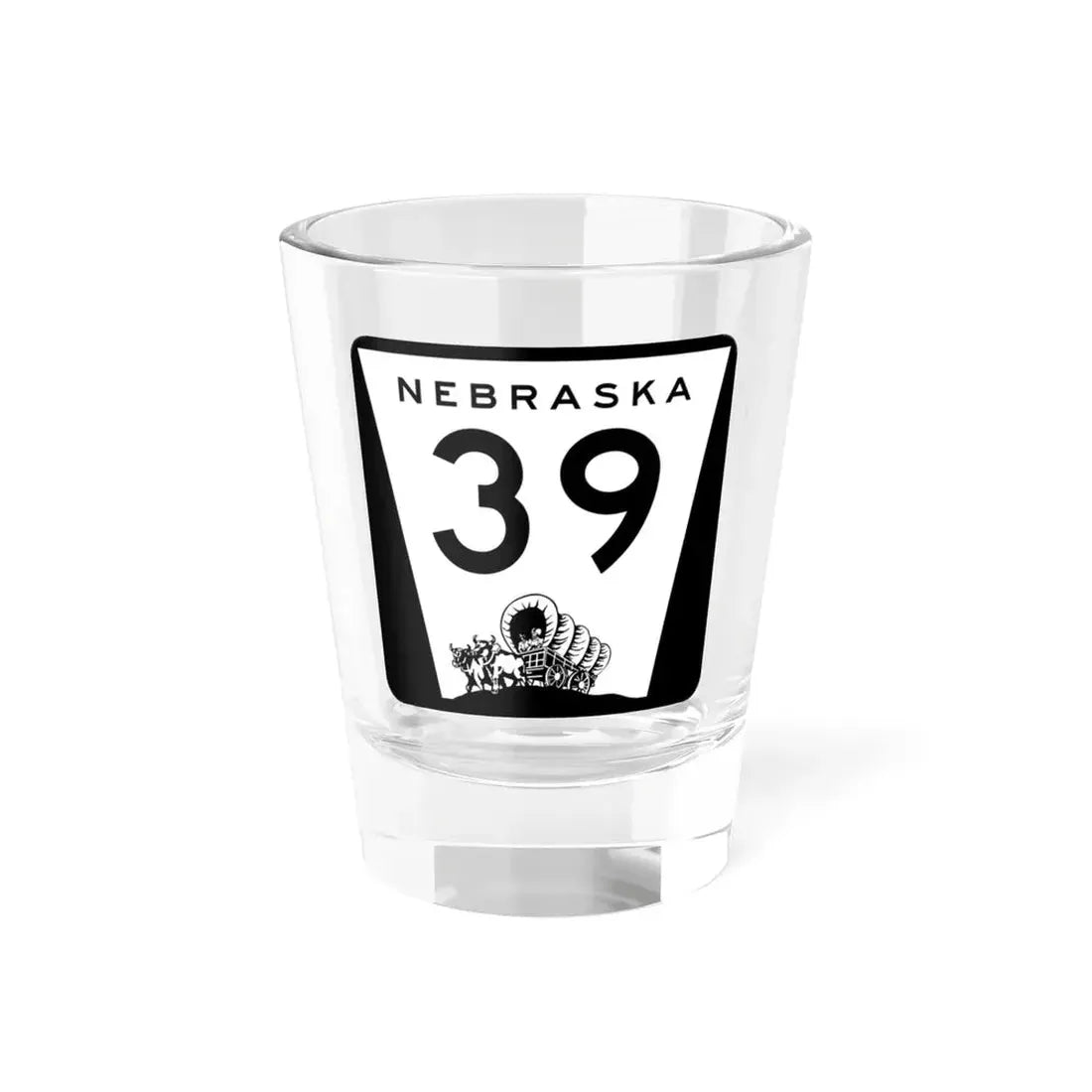 N-39 (Nebraska) (Road Sign) Shot Glass 1.5oz 1.5oz - Go Mug Yourself