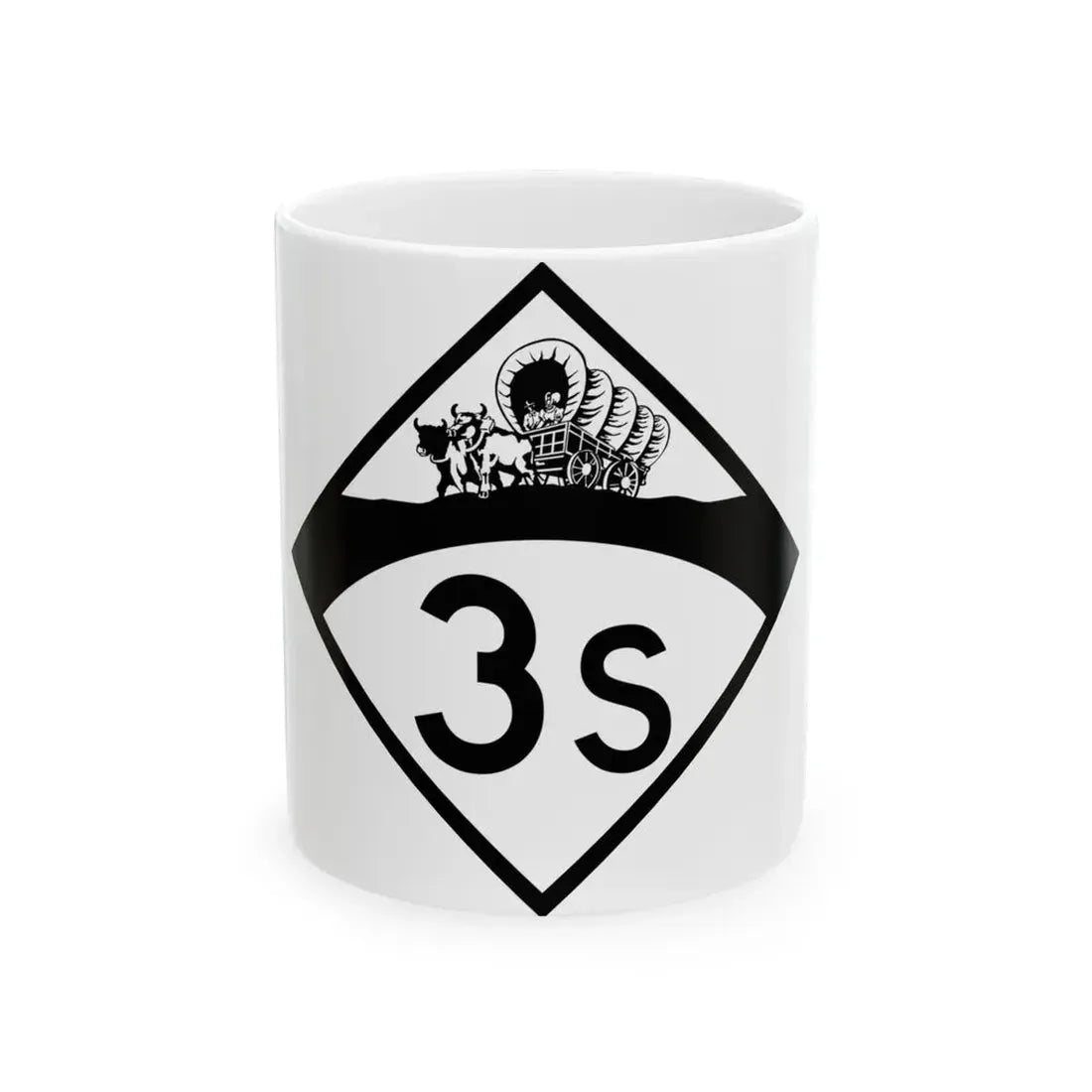 N-3S 1950 (Nebraska) (Road Sign) White Coffee Mug 11oz - Go Mug Yourself