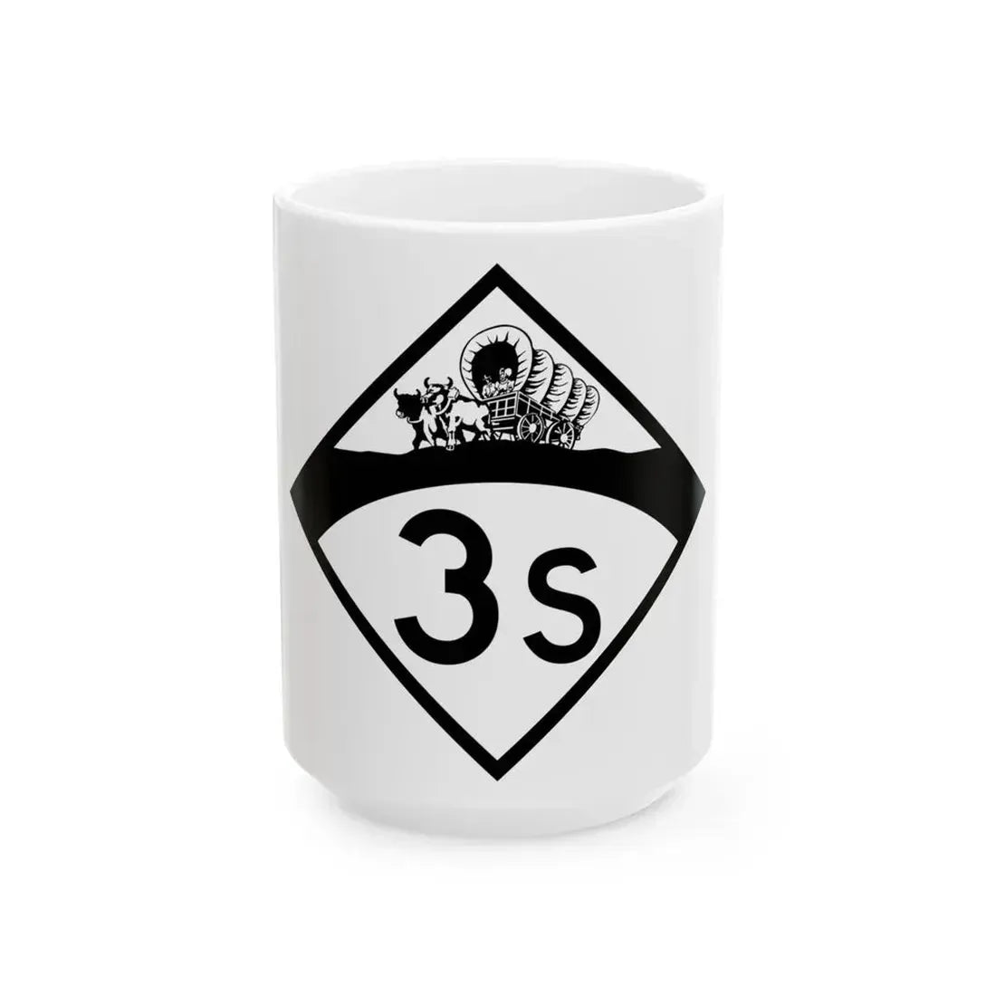 N-3S 1950 (Nebraska) (Road Sign) White Coffee Mug 15oz - Go Mug Yourself