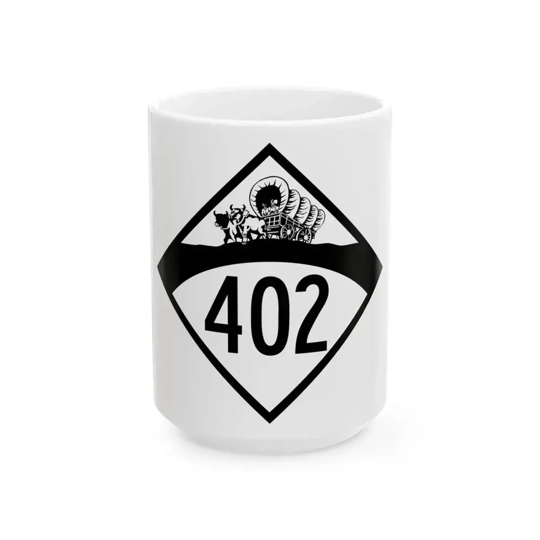 N-402 1950 (Nebraska) (Road Sign) White Coffee Mug 15oz - Go Mug Yourself