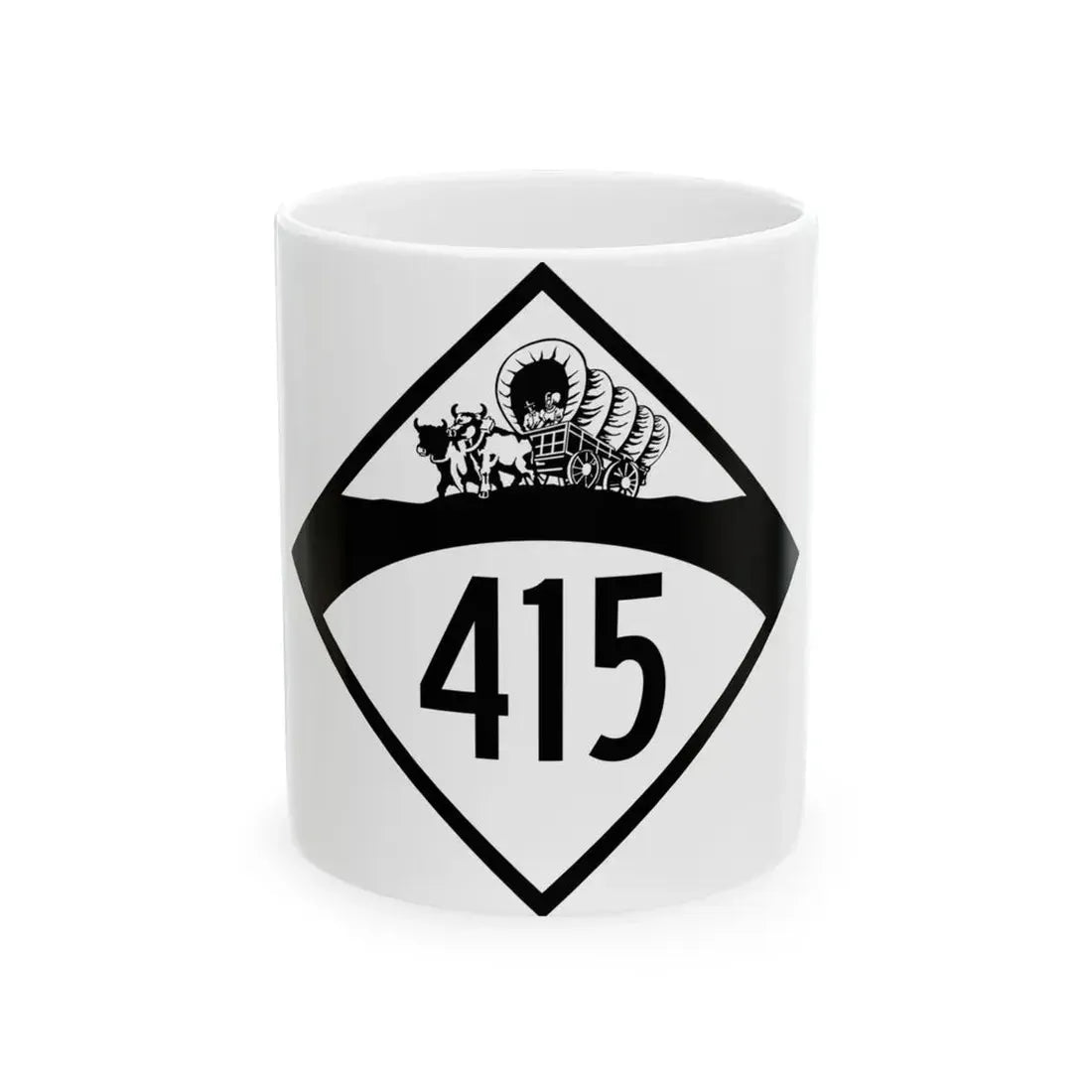 N-415 1950 (Nebraska) (Road Sign) White Coffee Mug 11oz - Go Mug Yourself