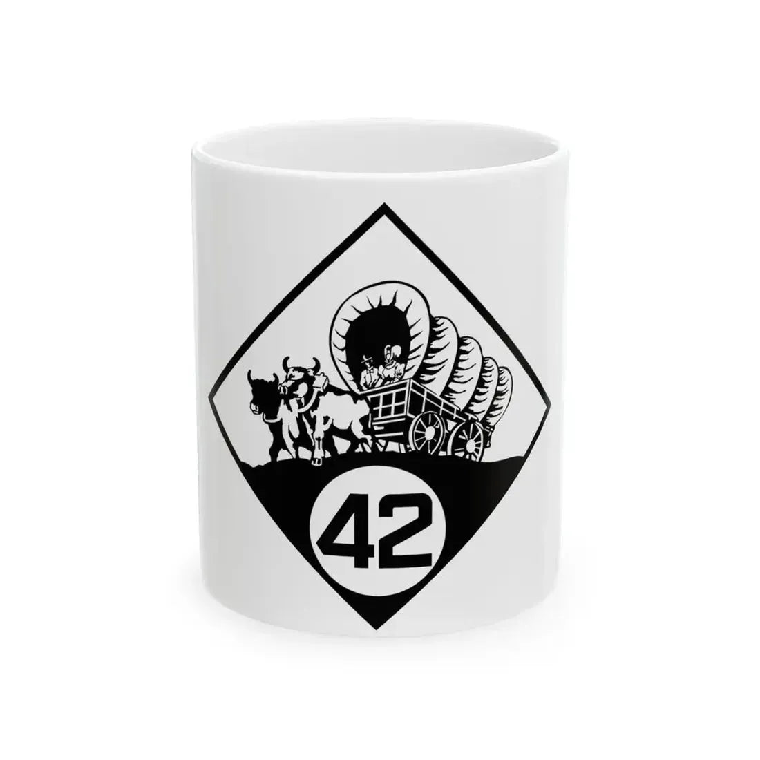 N-42 1926 (Nebraska) (Road Sign) White Coffee Mug 11oz - Go Mug Yourself