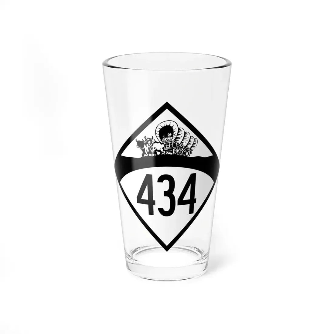 N-434 1950 (Nebraska) (Road Sign) Pint Glss 16oz 16oz - Go Mug Yourself