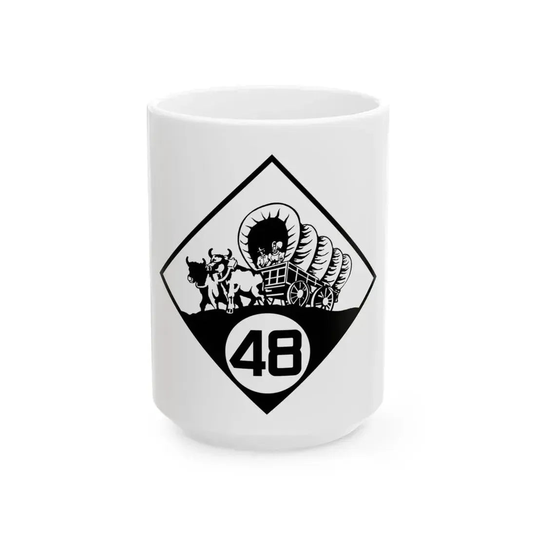 N-48 1926 (Nebraska) (Road Sign) White Coffee Mug 15oz - Go Mug Yourself