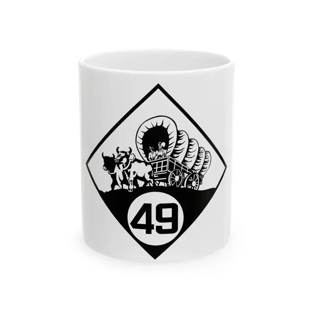 N-49 1926 (Nebraska) (Road Sign) White Coffee Mug 11oz - Go Mug Yourself