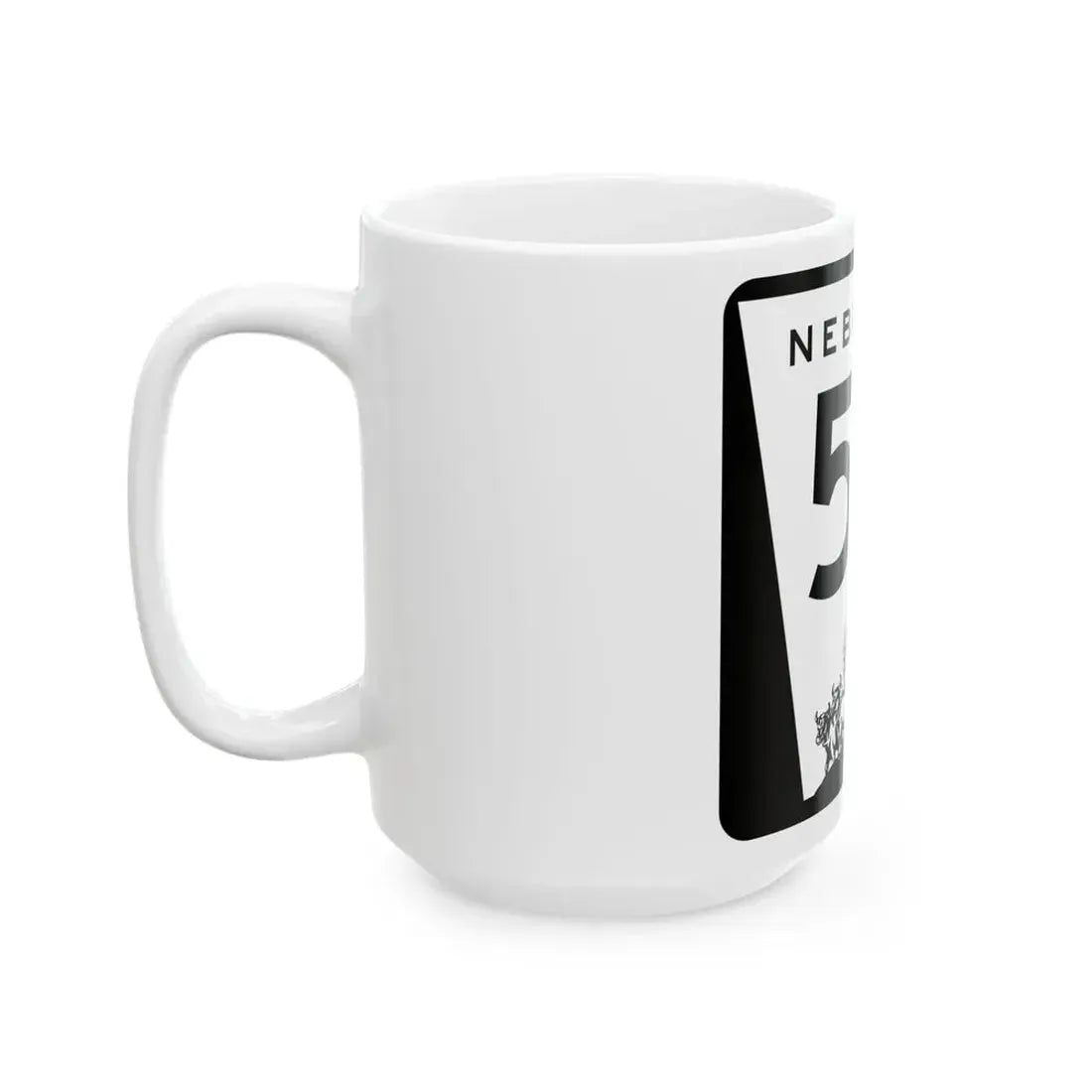 N-50 (Nebraska) (Road Sign) White Coffee Mug - Go Mug Yourself