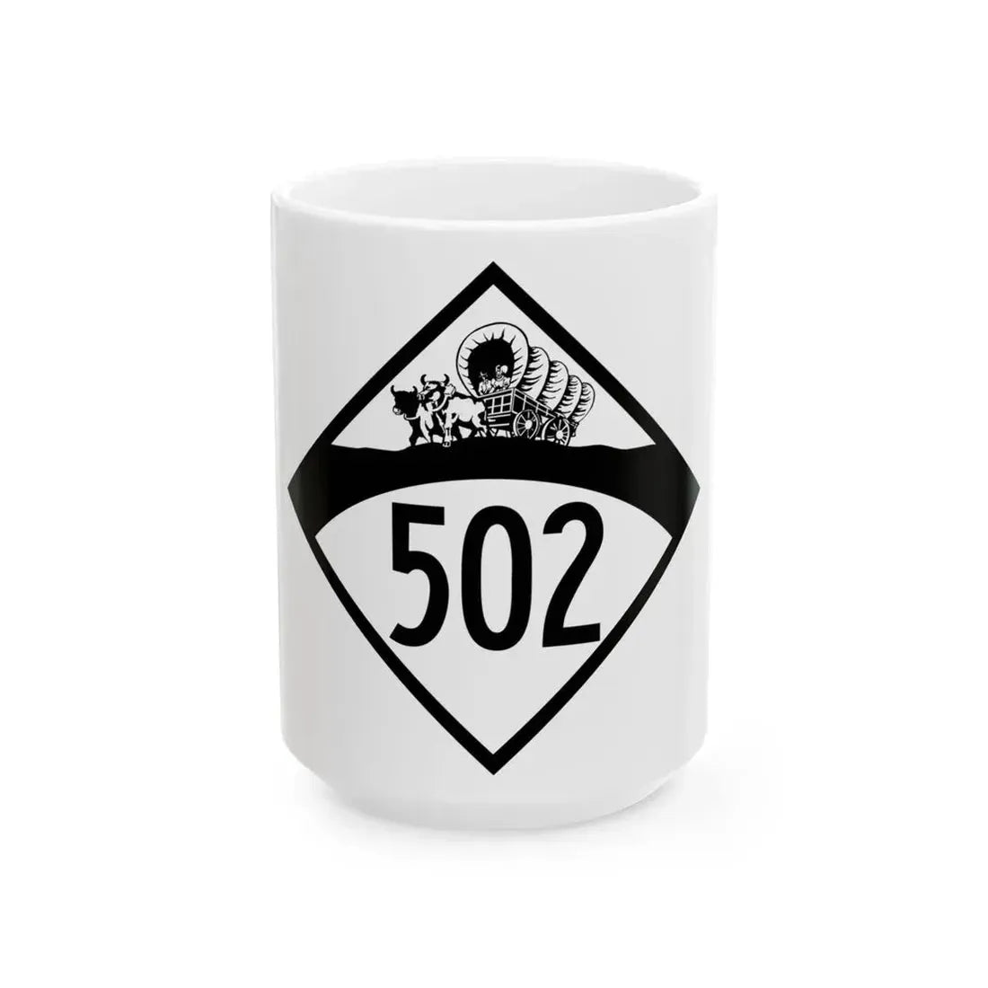 N-502 1950 (Nebraska) (Road Sign) White Coffee Mug 15oz - Go Mug Yourself