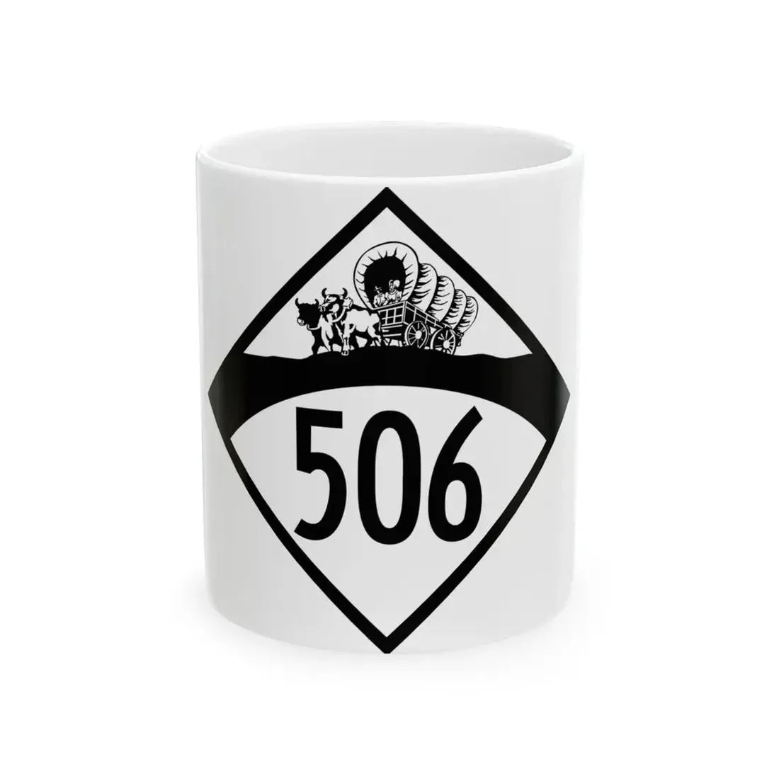 N-506 1950 (Nebraska) (Road Sign) White Coffee Mug 11oz - Go Mug Yourself