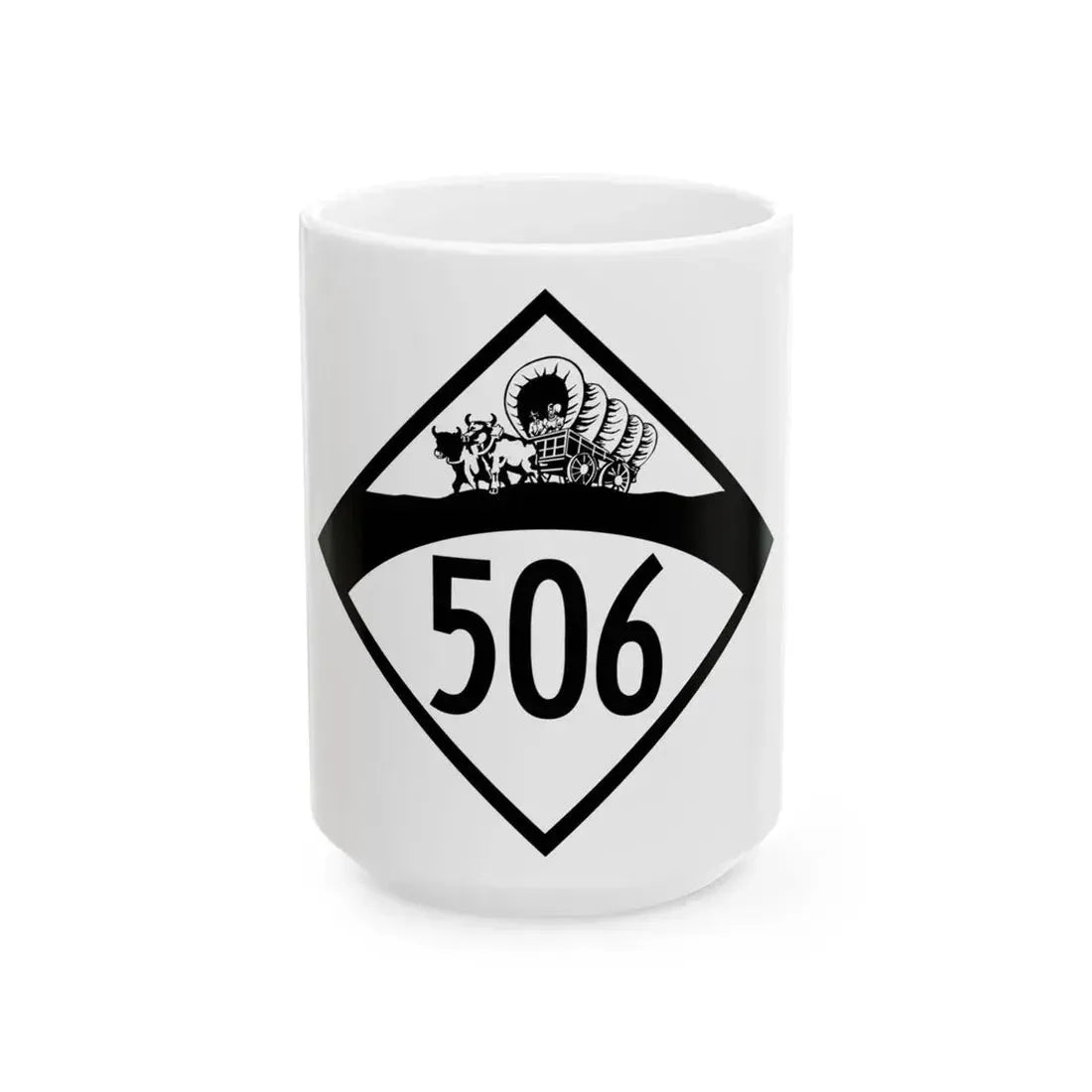 N-506 1950 (Nebraska) (Road Sign) White Coffee Mug 15oz - Go Mug Yourself
