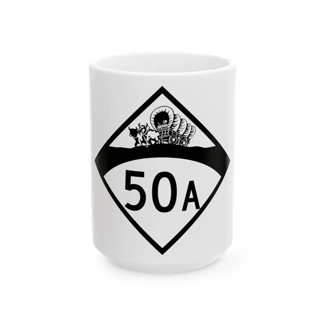 N-50A 1950 (Nebraska) (Road Sign) White Coffee Mug 15oz - Go Mug Yourself