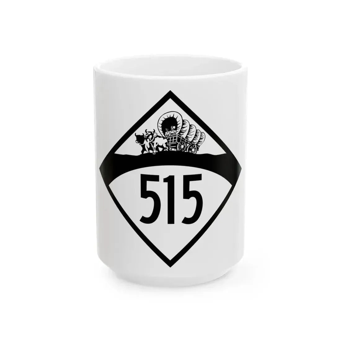 N-515 1950 (Nebraska) (Road Sign) White Coffee Mug 15oz - Go Mug Yourself