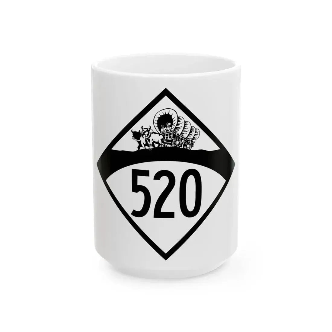 N-520 1950 (Nebraska) (Road Sign) White Coffee Mug 15oz - Go Mug Yourself