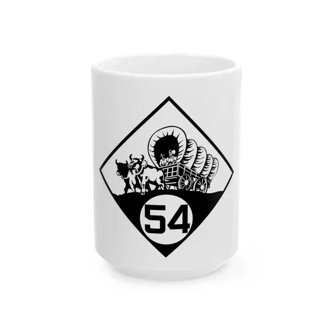 N-54 1926 (Nebraska) (Road Sign) White Coffee Mug 15oz - Go Mug Yourself