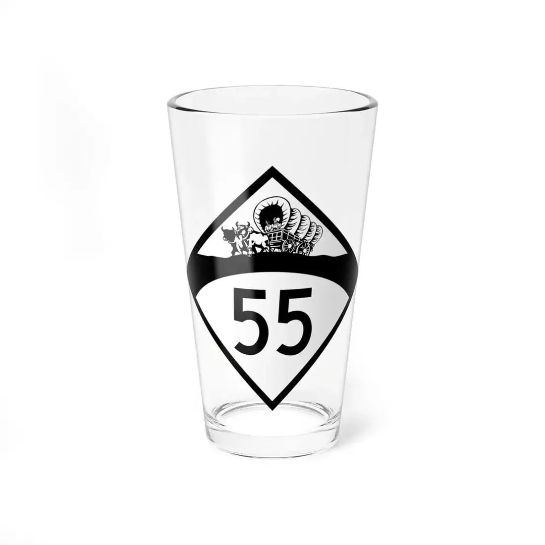 N-55 1950 (Nebraska) (Road Sign) Pint Glss 16oz 16oz - Go Mug Yourself