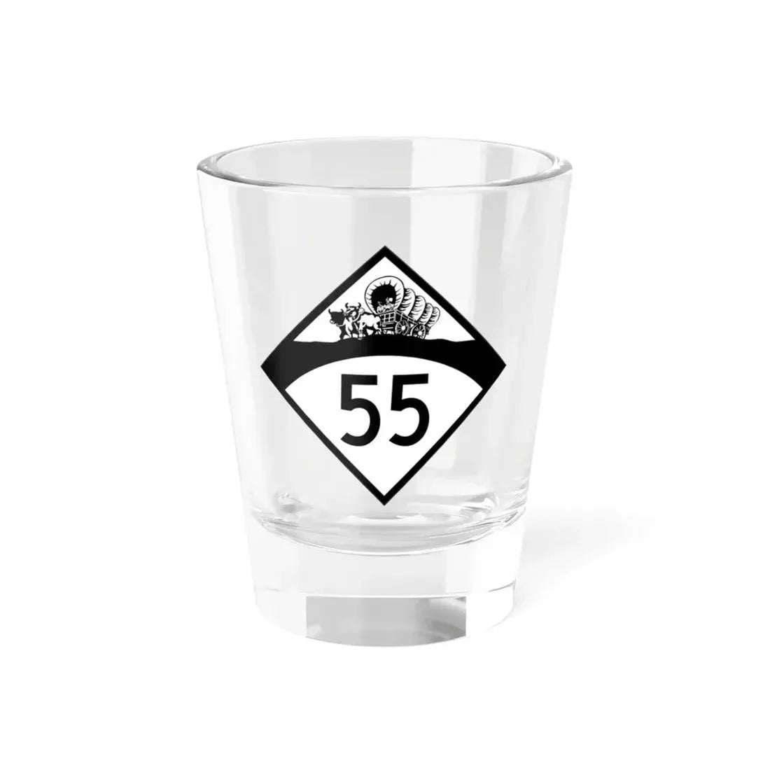 N-55 1950 (Nebraska) (Road Sign) Shot Glass 1.5oz 1.5oz - Go Mug Yourself