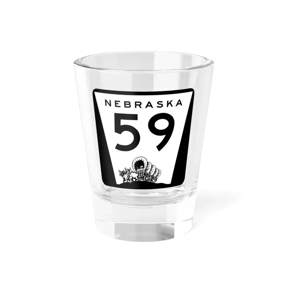 N-59 (Nebraska) (Road Sign) Shot Glass 1.5oz 1.5oz - Go Mug Yourself