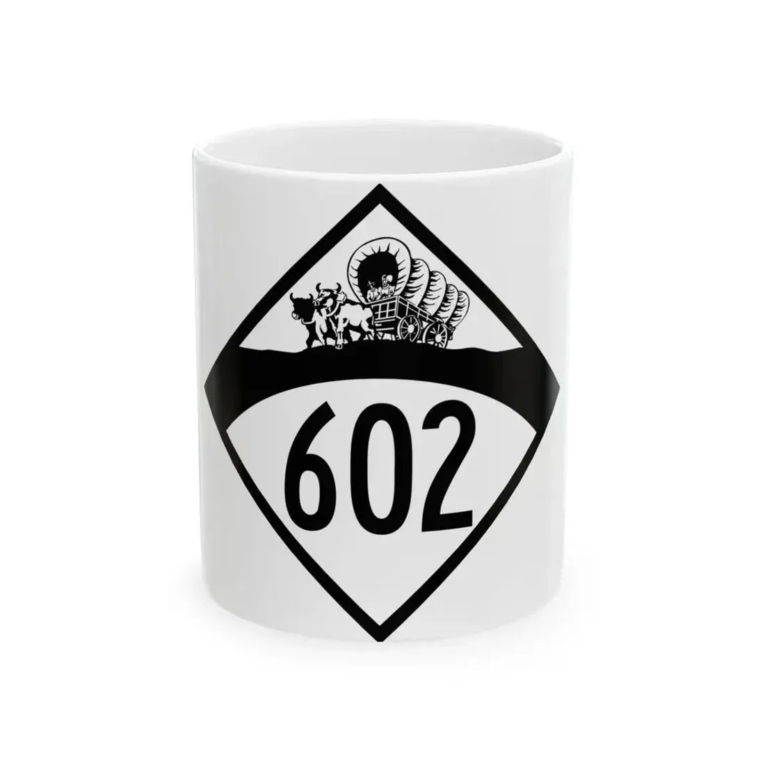 N-602 1950 (Nebraska) (Road Sign) White Coffee Mug 11oz - Go Mug Yourself