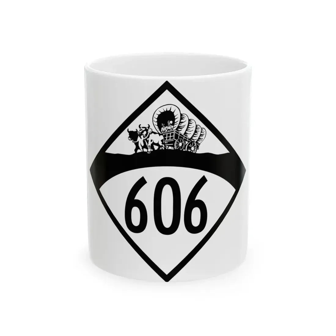 N-606 1950 (Nebraska) (Road Sign) White Coffee Mug 11oz - Go Mug Yourself