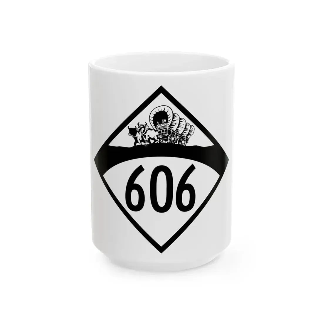N-606 1950 (Nebraska) (Road Sign) White Coffee Mug 15oz - Go Mug Yourself