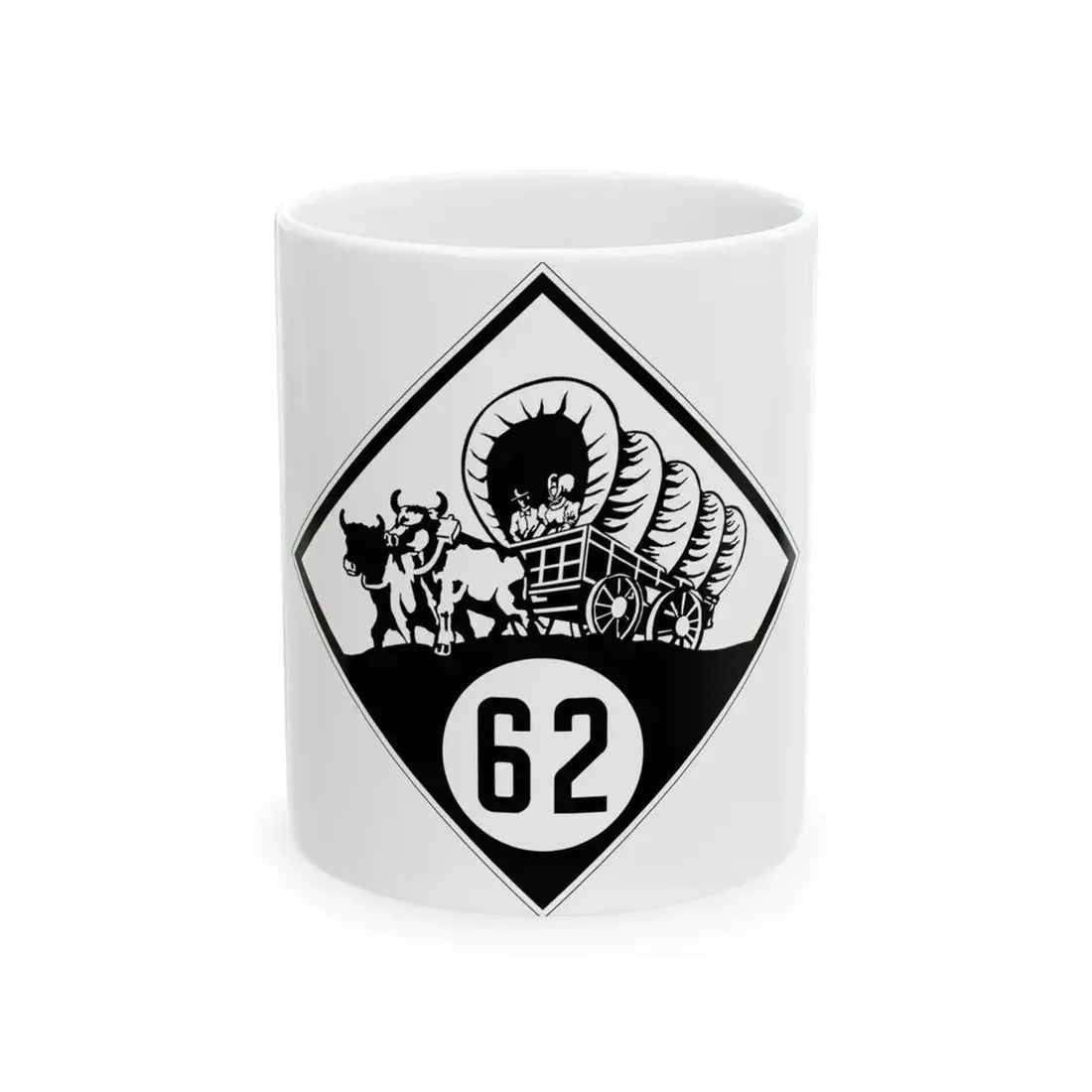 N-62 1926 (Nebraska) (Road Sign) White Coffee Mug 11oz - Go Mug Yourself